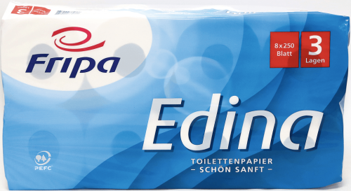 Fripa Edina Toilettenpapier 3-lagig  72 Rollen